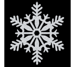 Karināma dekorācija "Spīdīga sniegpārsla" (28 cm)