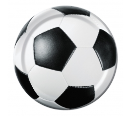 Šķīvīši "Futbola bumba" (8 gab/18 cm)