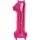 Folija balons "1" rozā  (85 cm)