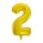 Folija balons, skaitlis "2",zelta krāsā (85 cm)