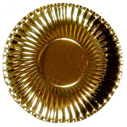 Šķīvis-paliktnis, zelta (10 gab/29cm)