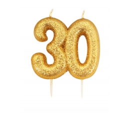 Svecīte "30" , zelta