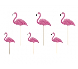 Iespraužamas dekorācijas "Flamingo" (6 gab)