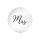 Gigant balons "Mrs", balts (1 m)