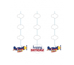 Karināmās dekorācijas "Lidmašīna" (3 gab)