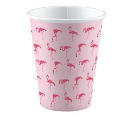 Glāzītes "Rozā flamingo" (8 gab/ 266 ml)