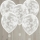 Caurspīdīgi baloni ar konfettī sniegpārslām (5 gab/ 30 cm)
