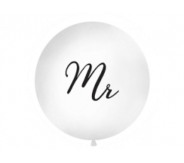 Gigant balons "Mr", balts (1 m)