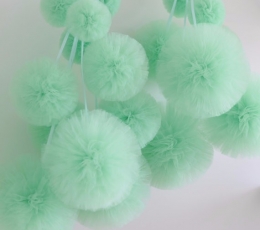 Dekoratsioon "Tüllist pom pom",piparmünt (1 tk/25 cm) 0