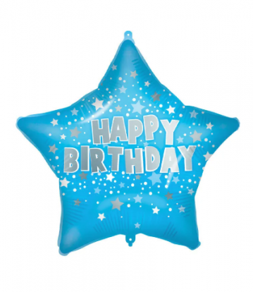 Foolium õhupall „Happy Birthday Blue“ (46 cm)
