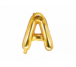  Fooliumi õhupall-täht "A", kuldne (35 cm)