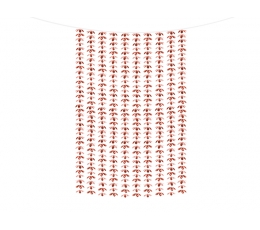 Fooliumist lillede kardin, roosakas - kuldne (210 cmx100 cm)