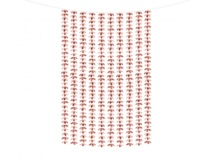 Fooliumist lillede kardin, roosakas - kuldne (210 cmx100 cm)