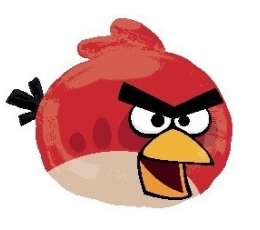 Fooliumist õhupall "Angry Birds/punane" ( 58 x 51 cm. )