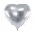  Fooliumist õhupall "Hõbedane süda" (45 cm)