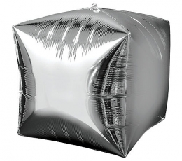  Fooliumist õhupall-kuubik, hõbe (38 cm)