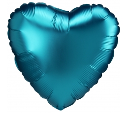 Fooliumist õhupall "Ookeanisinine süda", matt (43 cm)