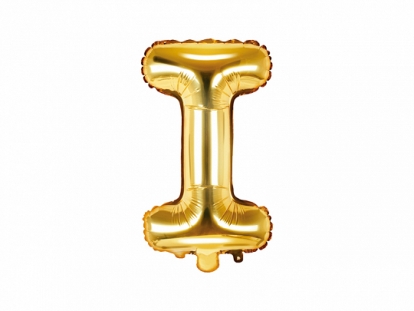  Fooliumist õhupall-täht "I", kuldne (35 cm)