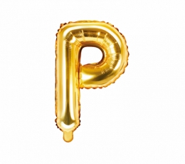   Fooliumist õhupall-täht "P", kuldne (35 cm)