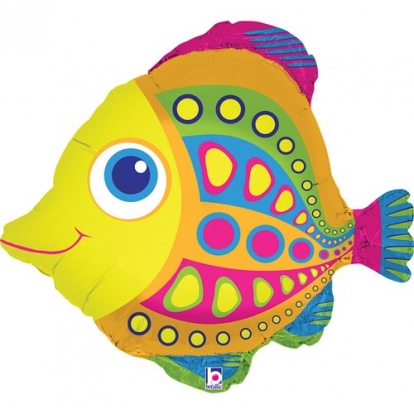 Fooliumist õhupall "Värviline kala" (56 cm)