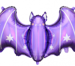 Fooliumist õhupall "Violetne nahkhiir" (119x51 cm)