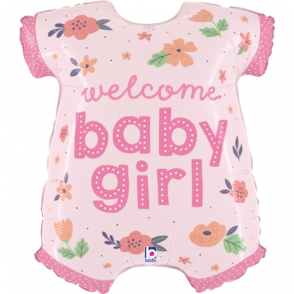 Fooliumist õhupall "Welcome BabyGirl" (66 cm)