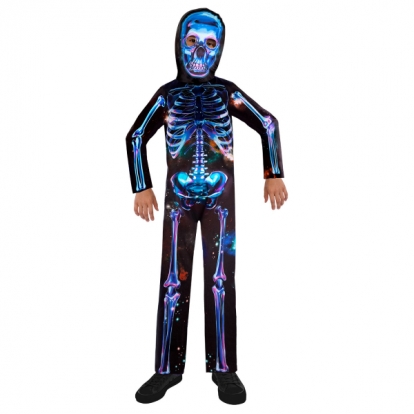Jätkusuutlik kostüüm poisile "Neoon skelett" (6-8 aastat)