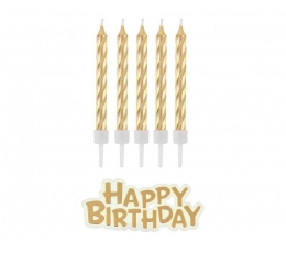 Küünlad „Happy Birthday keerud“ (16 tk)