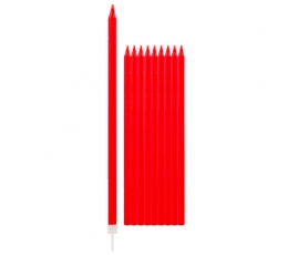  Küünlad, punased pikad (10 tk / 15 cm)
