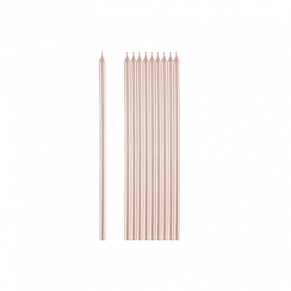 Küünlad, roosakas-kuldsed (10 tk / 15 cm)