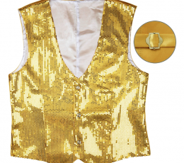 Läikiv vest, kuldne (M) 1