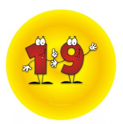 Märk. Numbrid-inimesed "19" (7,7 cm)