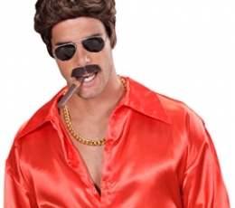 Meeste parukas koos vuntsidega "Brown Playboy" 2