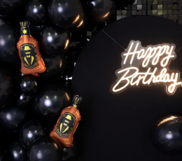 Neoon LED silt „Happy Birthday“, valge 2