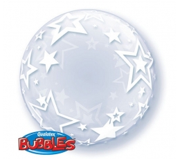  Õhupall-bubble "Tähed", läbipaistev (60 cm)