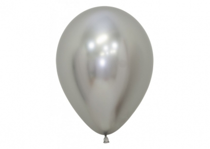 Õhupall kroomitud, hõbedane (30 cm/Sempertex)
