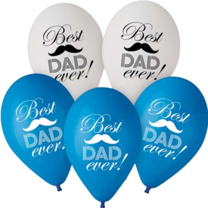 Õhupallid "Best Dad ever" (5 tk./30 cm)
