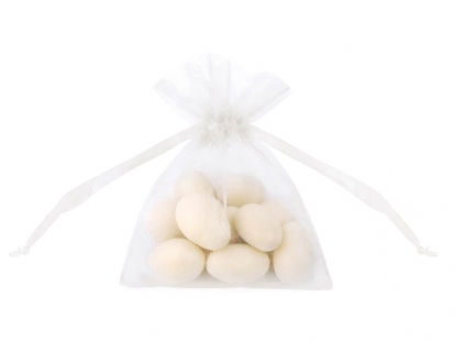 Organza riidest kotike, valge (7,5x10 cm)