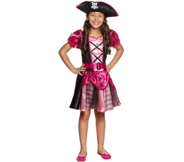 Piraatide kostüüm, roosa (4-6 aastat)
