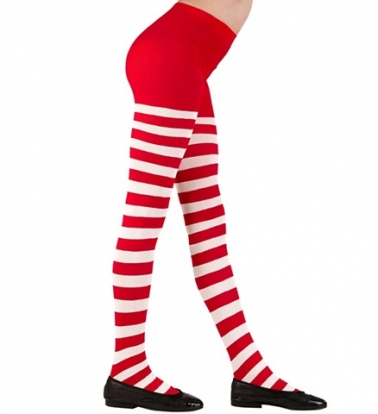 Punase ja valge triibulised sukkpüksid (4-6 aastat)