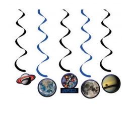 Rippuvad kaunistused "Kosmos" (5 tk.)