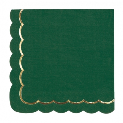 Salvrätikud, rohelised kullaga (16 tk.)
