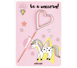 Säraküünal kaardiga  "Be a Unicorn" (11x8 cm)  