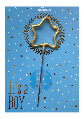 Säraküünal kaardiga "It's a Boy" (11x8 cm)    