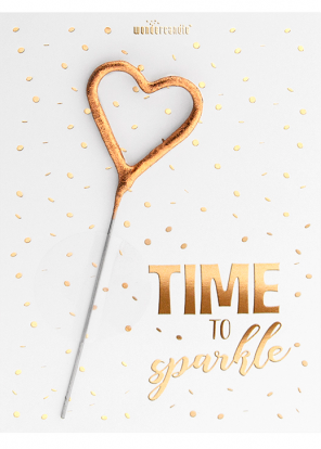 Säraküünal kaardiga "Time to sparkle" (11x8 cm)       