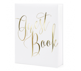 Soovideraamat "Guest Book", valge-kuldne
