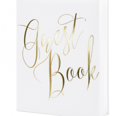 Soovideraamat "Guest Book", valge-kuldne