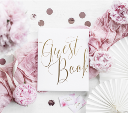 Soovideraamat "Guest Book", valge-kuldne 1