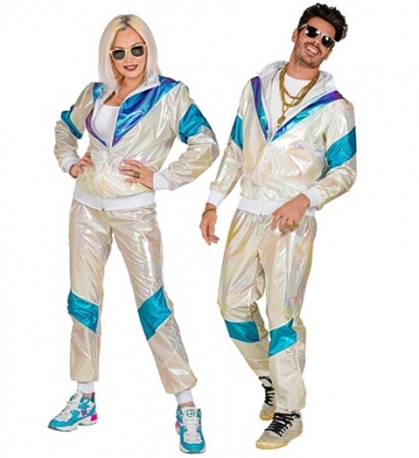  Sportlik karnevali kostüüm "80ndate holograafiline" (L)