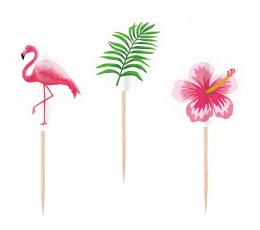 Suupistetikud-kaunistused "Roosad flamingod" (10 tk)